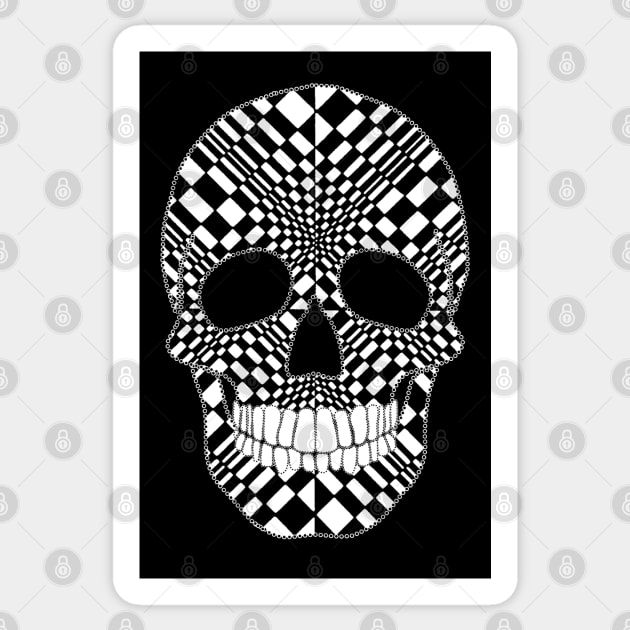 Two Tone Skull Sticker by Nuletto